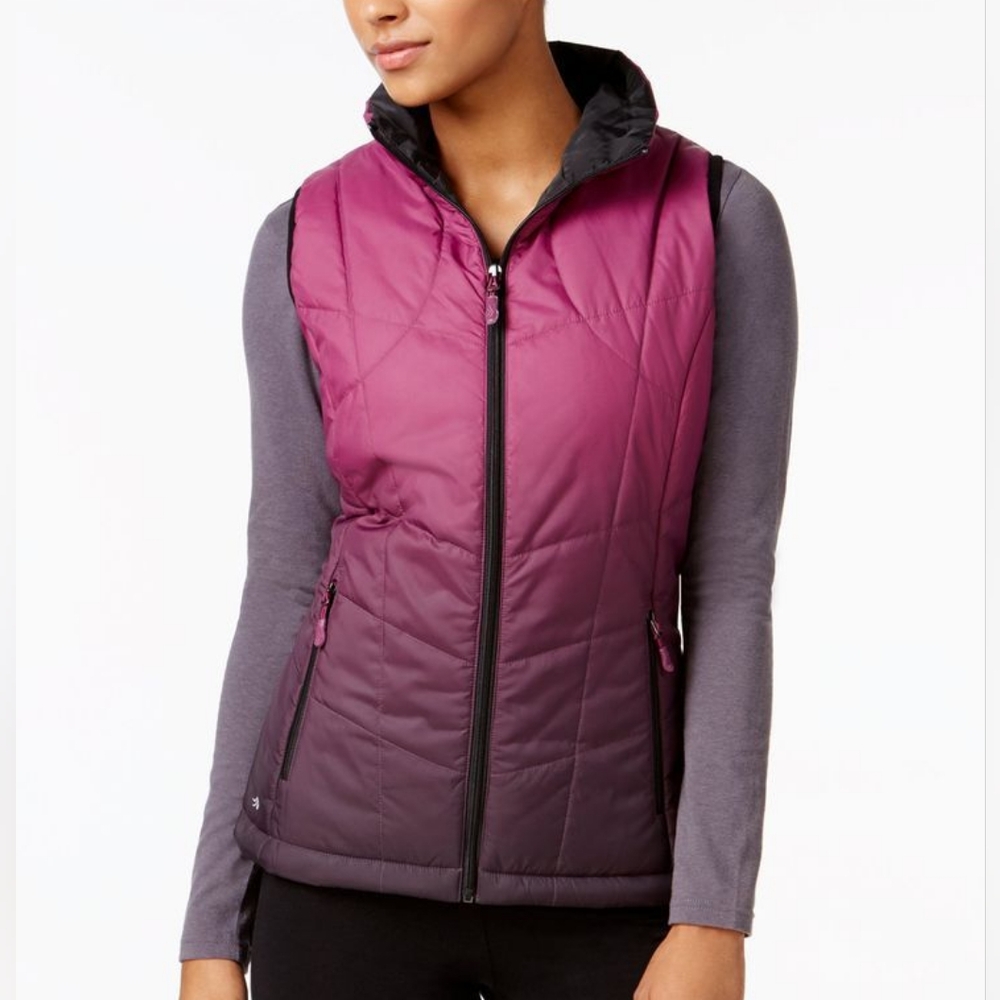 Ideology Purple Ombre Quilted Vest